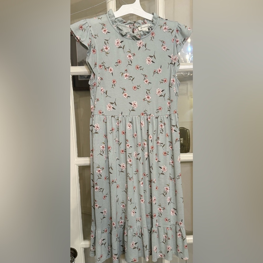 Monteau Cap Sleeve Sundress with Ruffled Crew Neck
